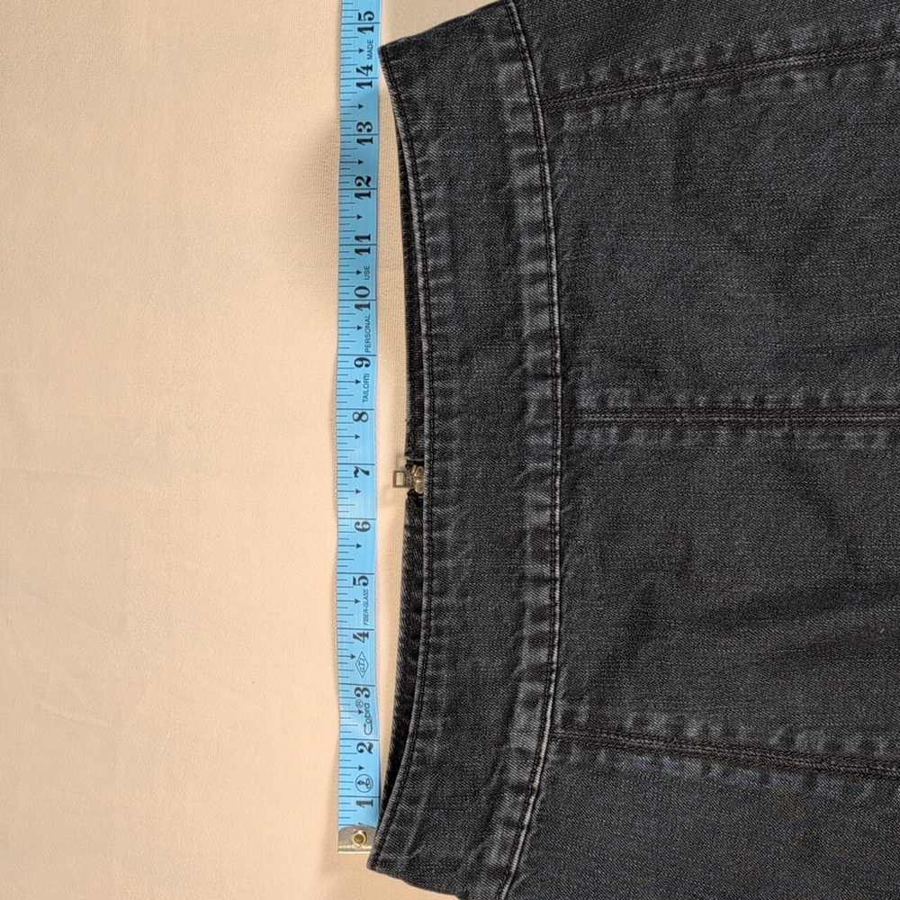 Free People Dark Wash Denim Skirt Size 6 - Picture 3 of 6